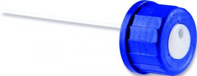 Screw cap with insert and suction tube for 500 ml bottle, suitable for Testomat 2000, ECO, EVO and Titromat, front view